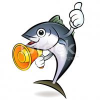 Stock illustration 28937712 loudspeaker to promote tuna